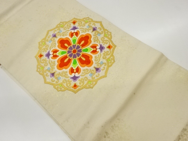 リサイクル　引箔華紋模様織出し名古屋帯